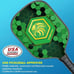 BISONCAN Pickleball Paddles - Pickleball Balls Set with 2 Fiberglass Paddles