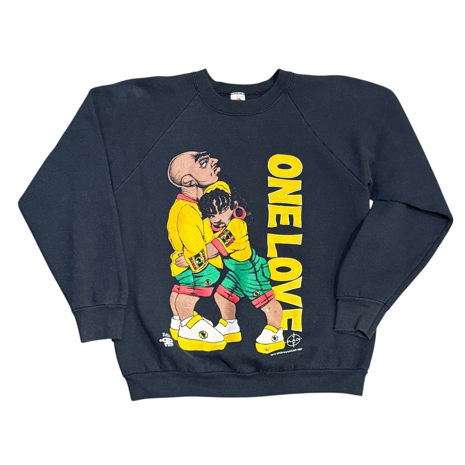 Vintage One Love Black with Attitude Crewneck