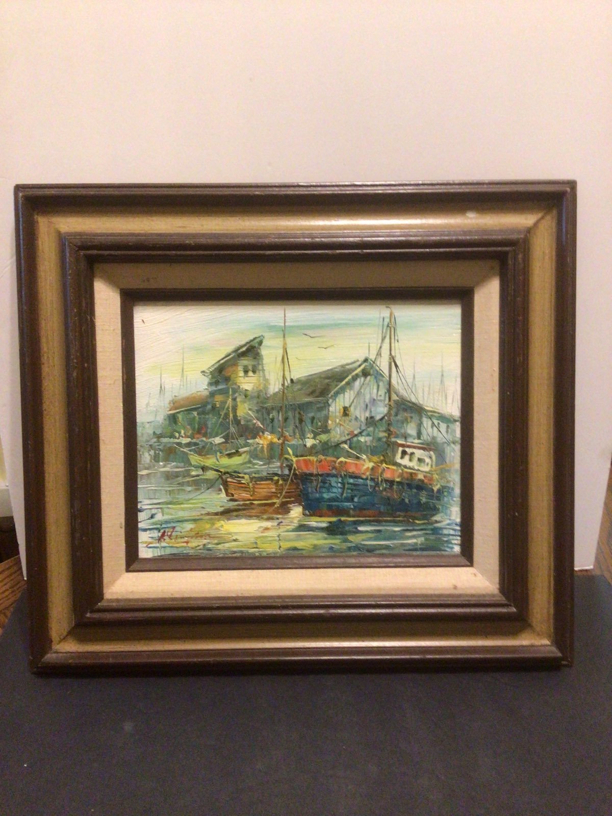 A. Simpson Framed 14x16 Nautical Art