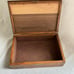 Vintage Mid Century Wood Pressed Butterfly Wing Trinket Box | Red Felt