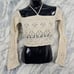BDG UO Medium Long Sleeve Laddered Knit Sweater Off Shoulder Halter Crop Top NWT