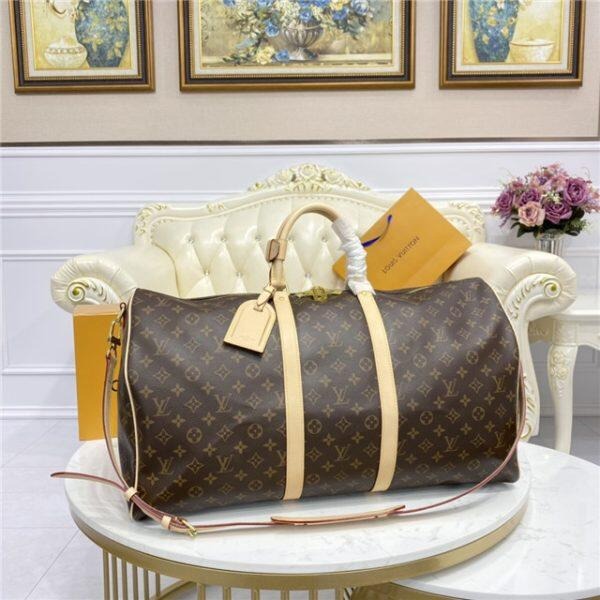 Keepall Bandouliere 50 Monogram Strap Shoulder Bag Duffle Travel