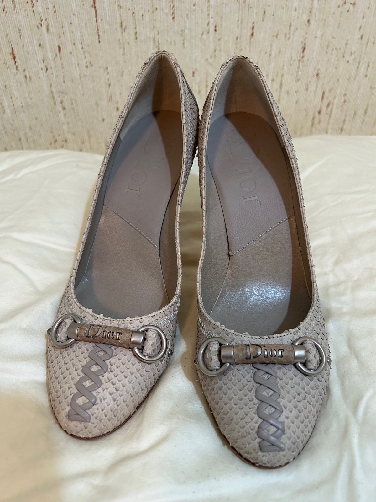 Christian Dior RARE snake skin pumps.