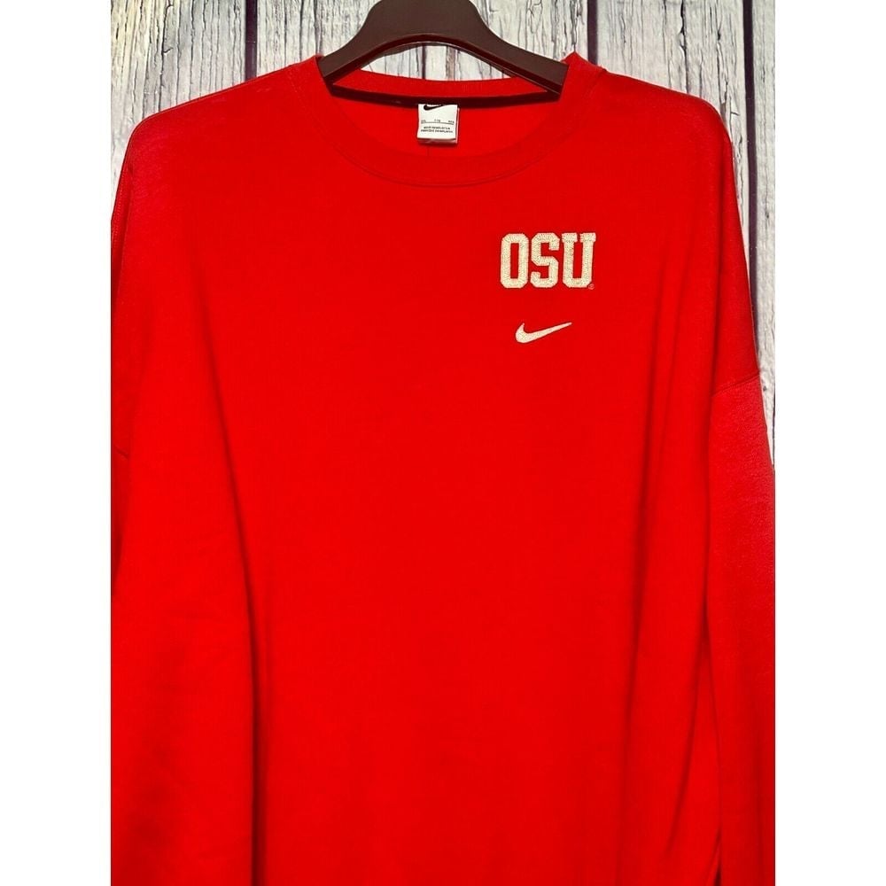 Nike Womens XXL Oversized Ohio State Buckeyes Sweatshirt Crewneck FJ8924-657 NWT