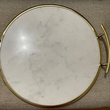 Marbury Modern Round Tray, 14 inch Diameter