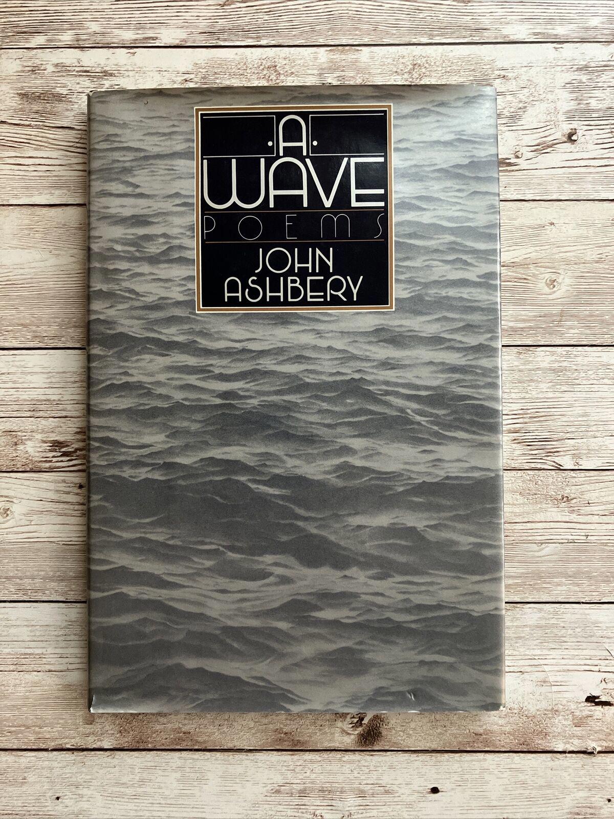 John Ashbery SIGNED ~ A Wave ~ 1st Edition 1984 Hardcover/Jacket + Ephemera