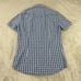 Diesel Shirt Men Medium Blue Plaid Pearl Snap Western Short Sleeve Designer