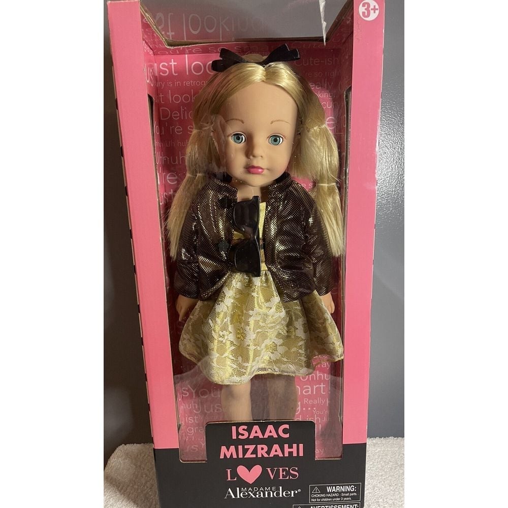 New NIB Isaac Mizrahi Loves Madame Alexander 18 Doll Blonde