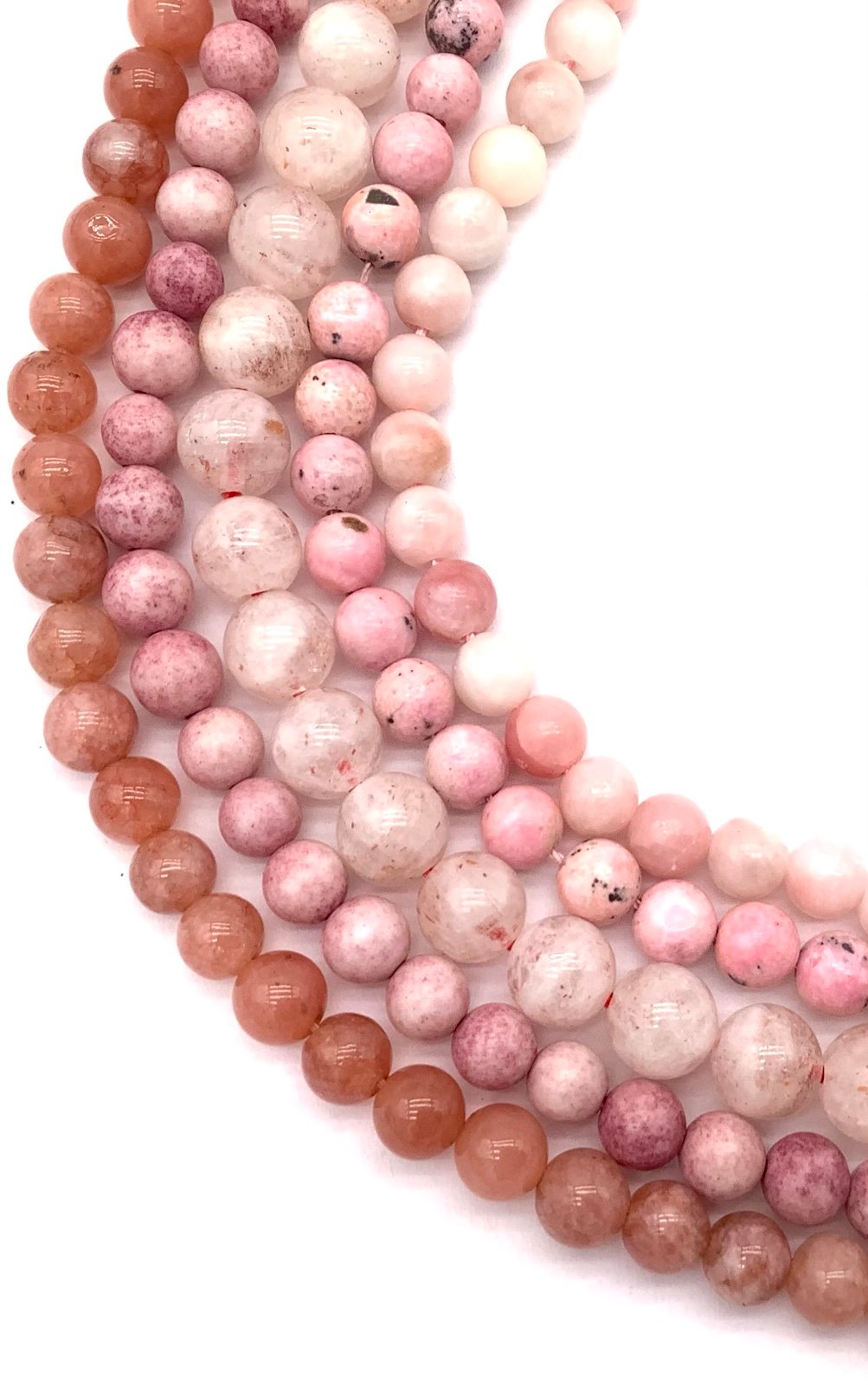 Lot of 5 Strands Natural Gemstone Beads DIY Beads #456