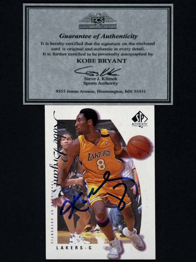 Kobe bryant autographed 2000 Upper Deck