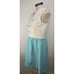 Vintage 60's Women's Sleeveless Blue & White Dress