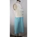 Vintage 60's Women's Sleeveless Blue & White Dress