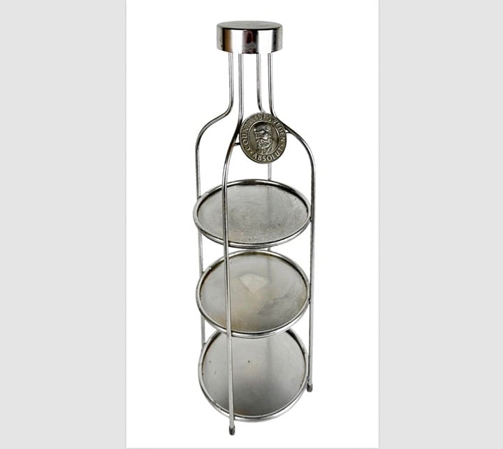 Absolut Country of Sweden Metal Vodka Bottle Shape Stand Shelf Display Bar