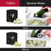 Fullstar 4-in-1 Vegetable Chopper & Spiralizer with Container – White.