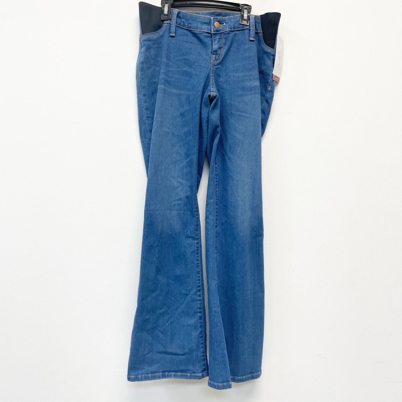 Isabel By Ingrid & Isabel Mid Wash Expandable Side Panel Flare Jeans Size 6