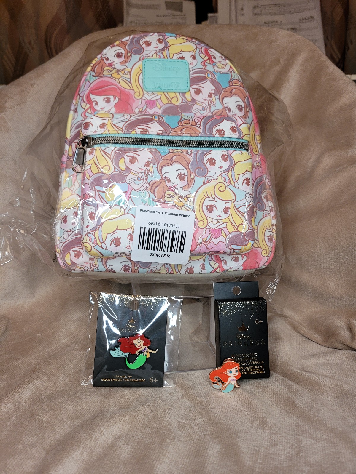 Loungefly Chibi Disney Princess Group mini backpack set D