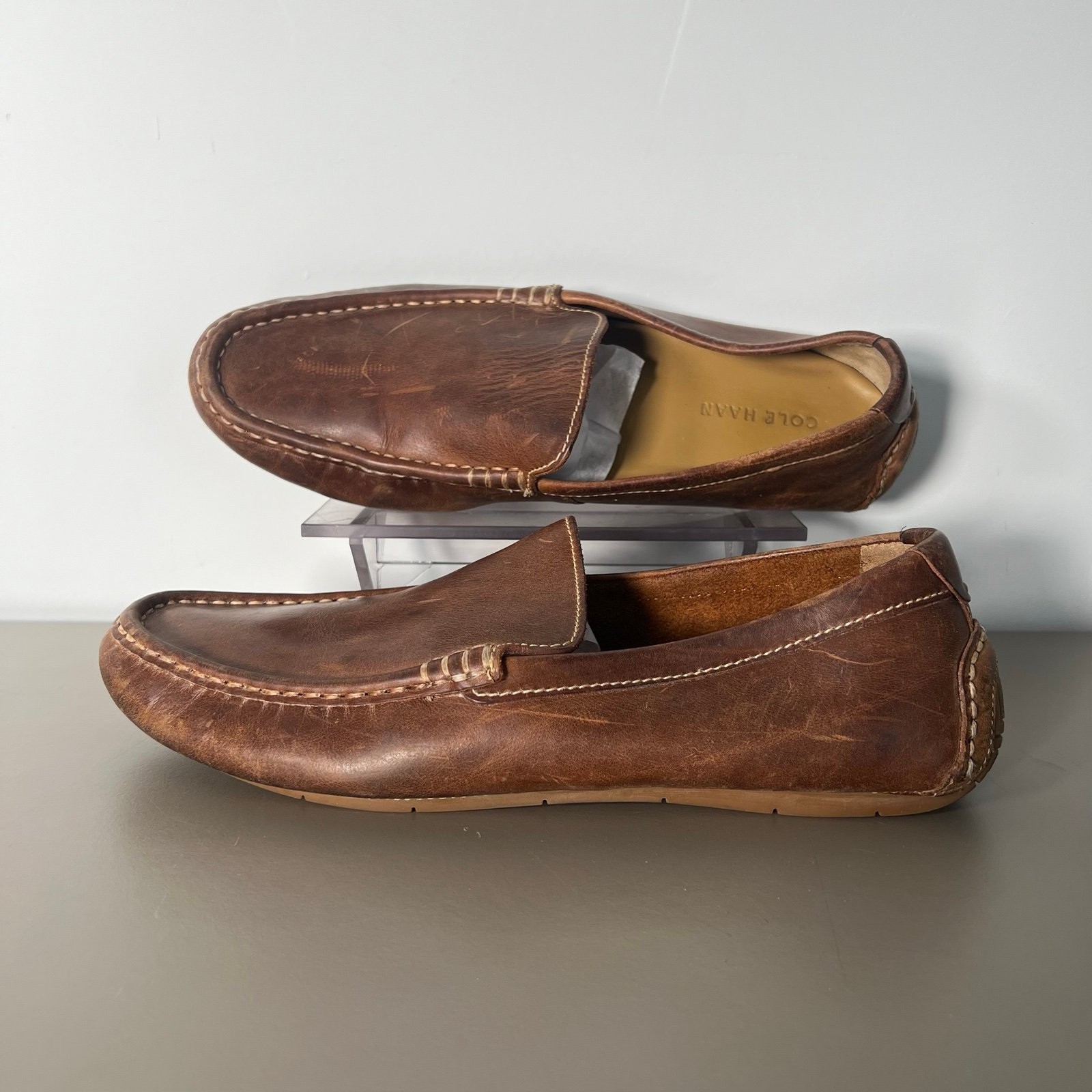 Cole Haan Somerset Venetian Drivers Brown Leather, Men's 11