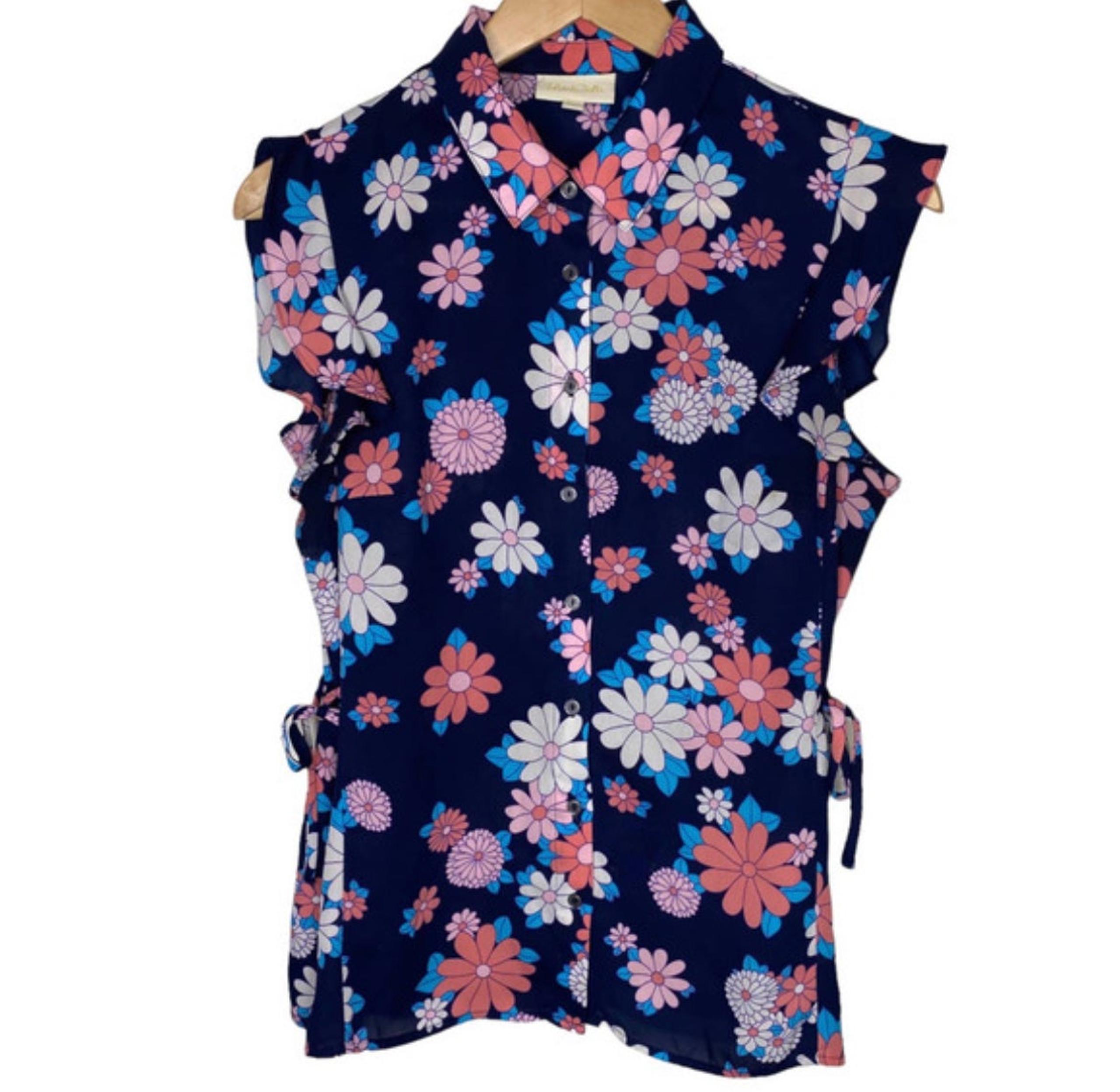 Modcloth Blue Floral Blouse