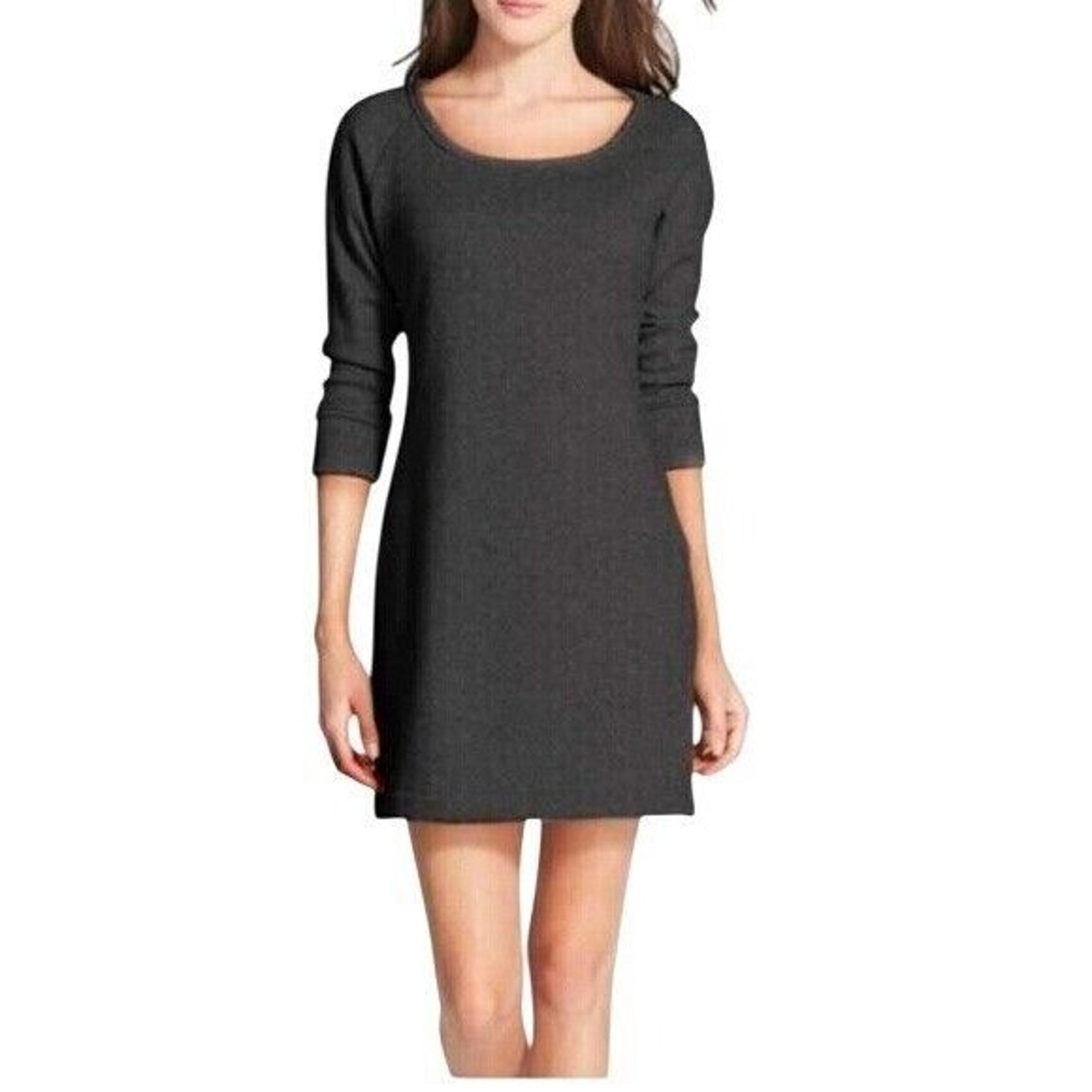 Halogen Knit Dress Long Sleeve Casual Tunic Dress Gray L designer luxury office