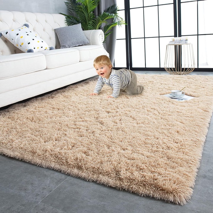 Super Soft Shaggy Rugs Fluffy Carpets, 4x5.9 Feet, Indoor Modern Plush Area Rug