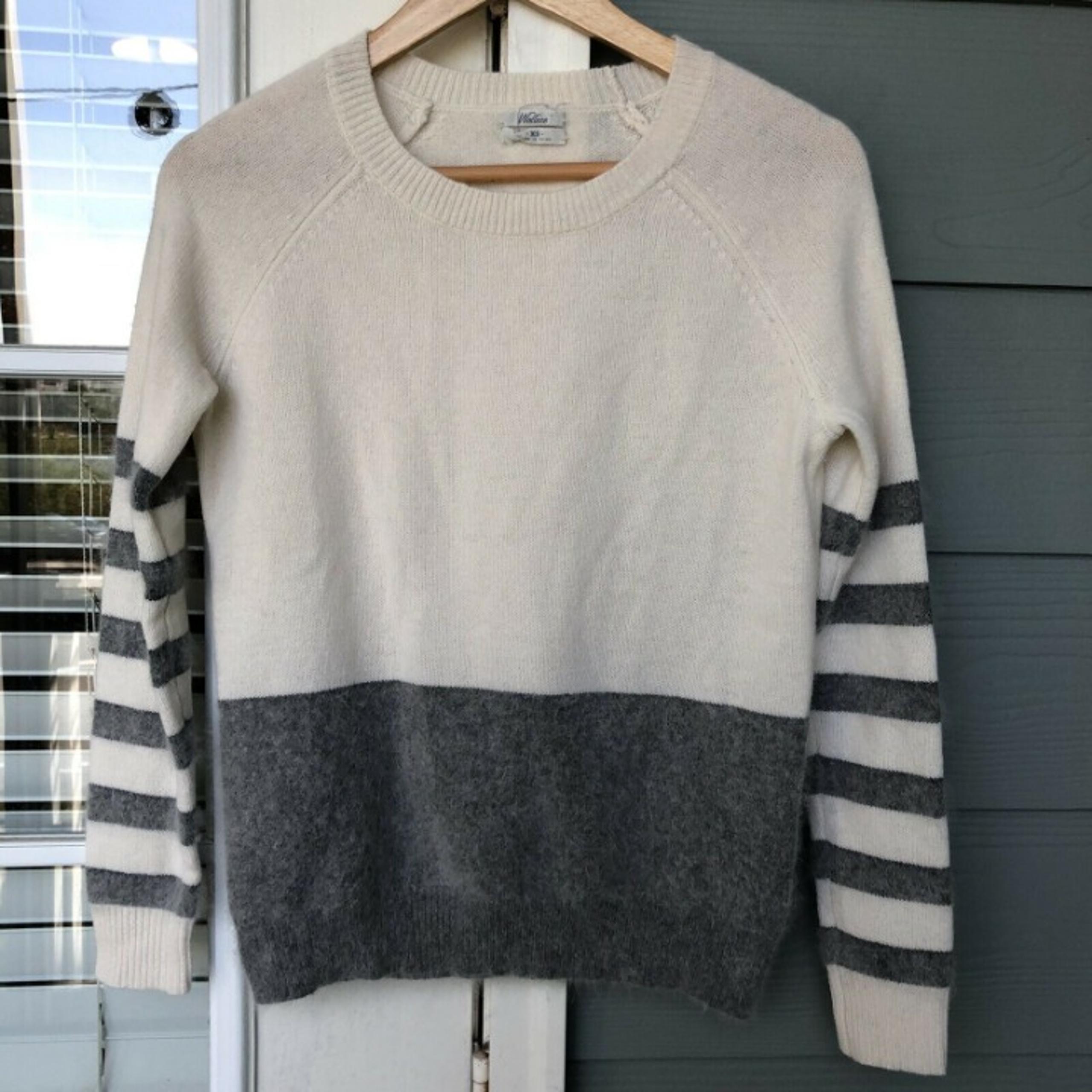 Wallace Madwell Striped Wool Blend Fur Sweater Size XS