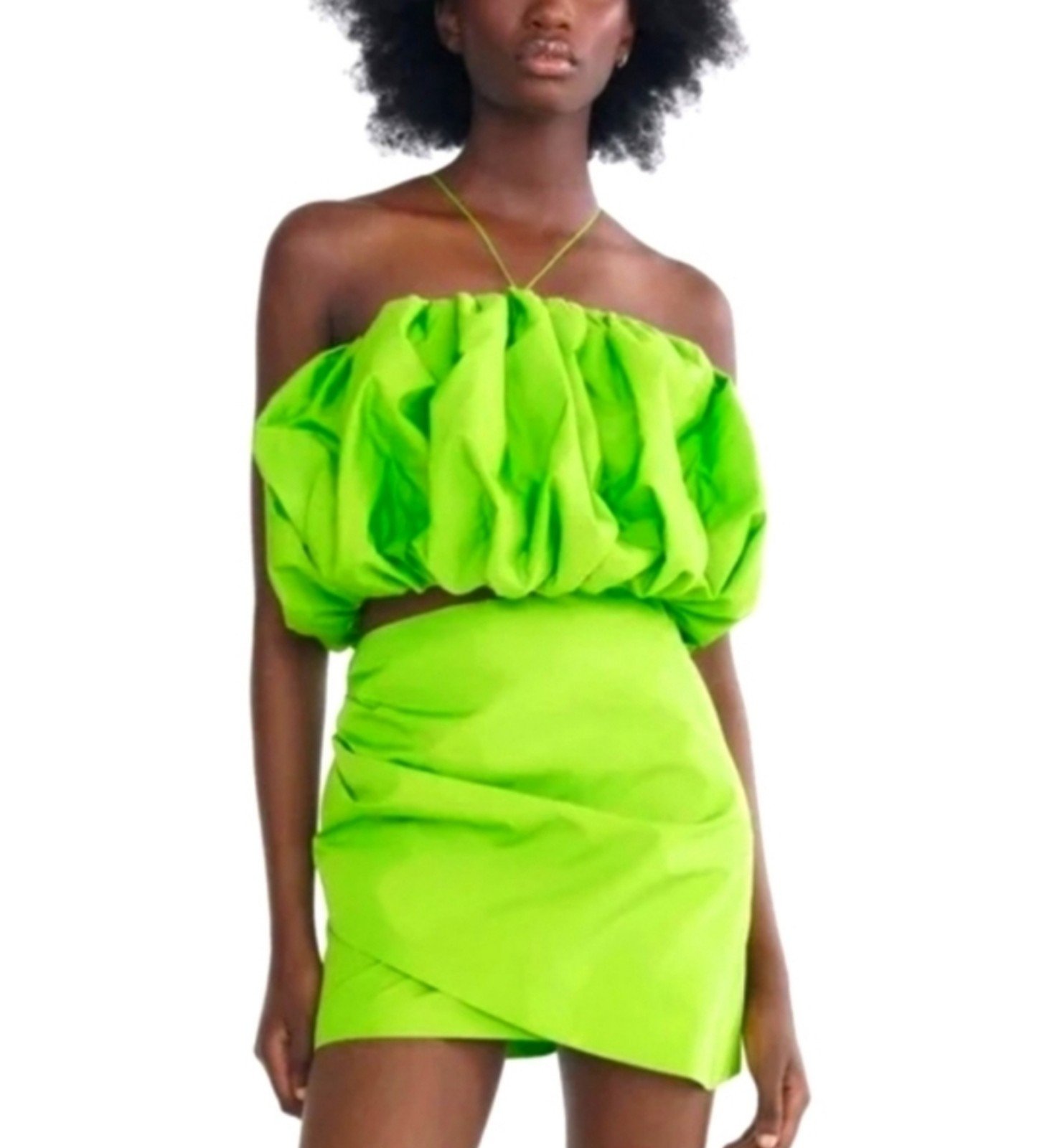 mini skirt neon