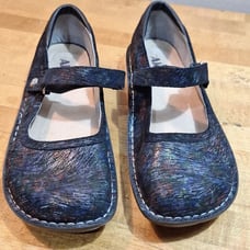 Alegria Leather Multicolor Mary Jane EU 41 US 9.5 Adjustable Strap PG Lite Mules