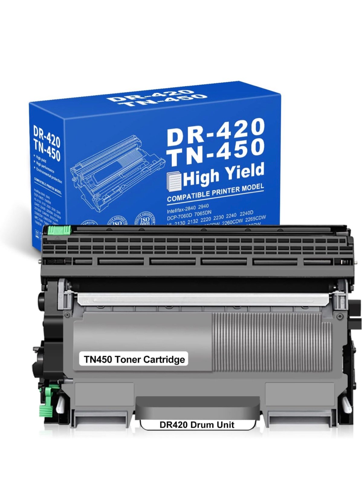 GALADA Compatible Toner Cartridge and Drum Unit for Brother DR420 / TN450- OB