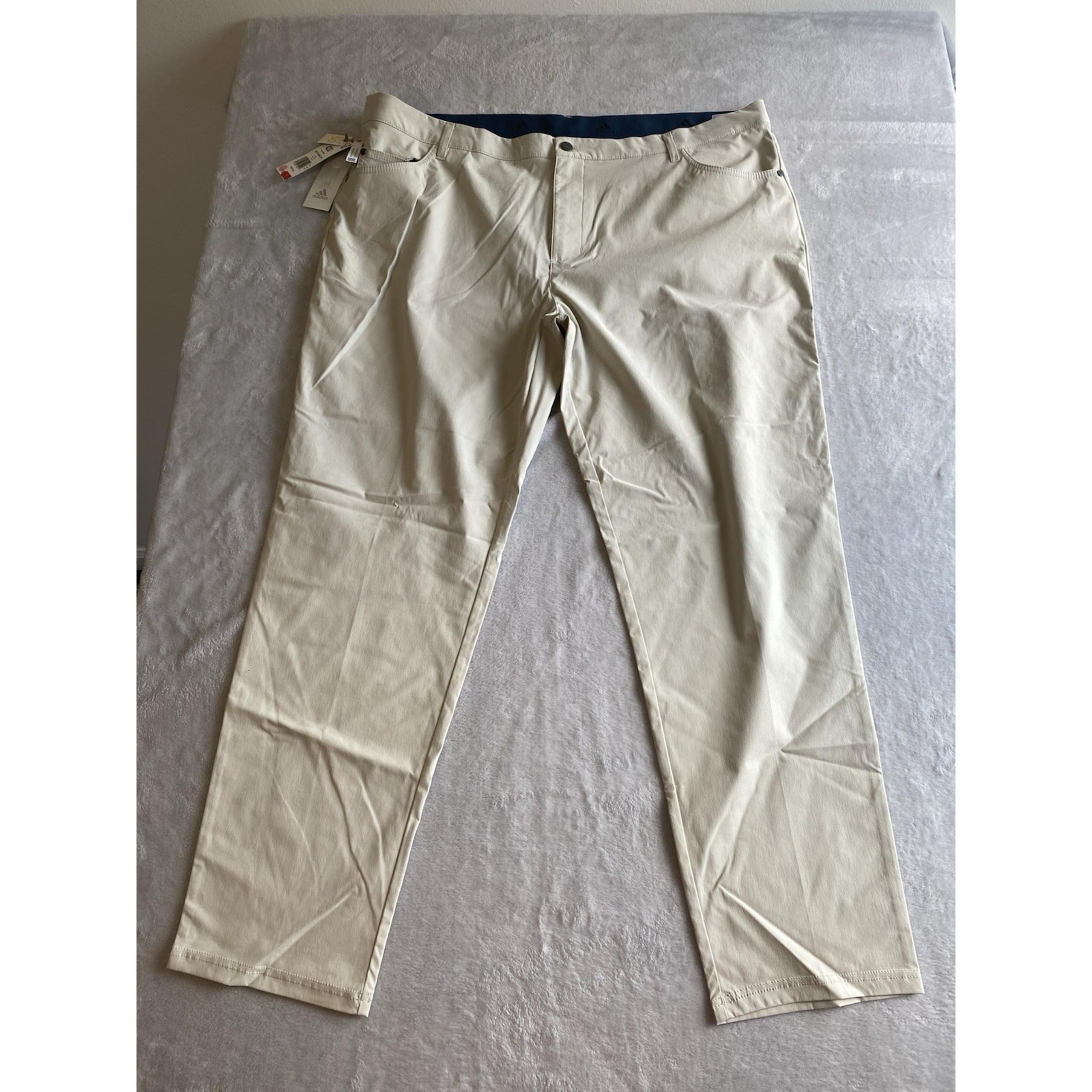 Adidas Men's Go-to 5-Pocket Tapered Fit Golf Pants, Clear Brown Size 42x32