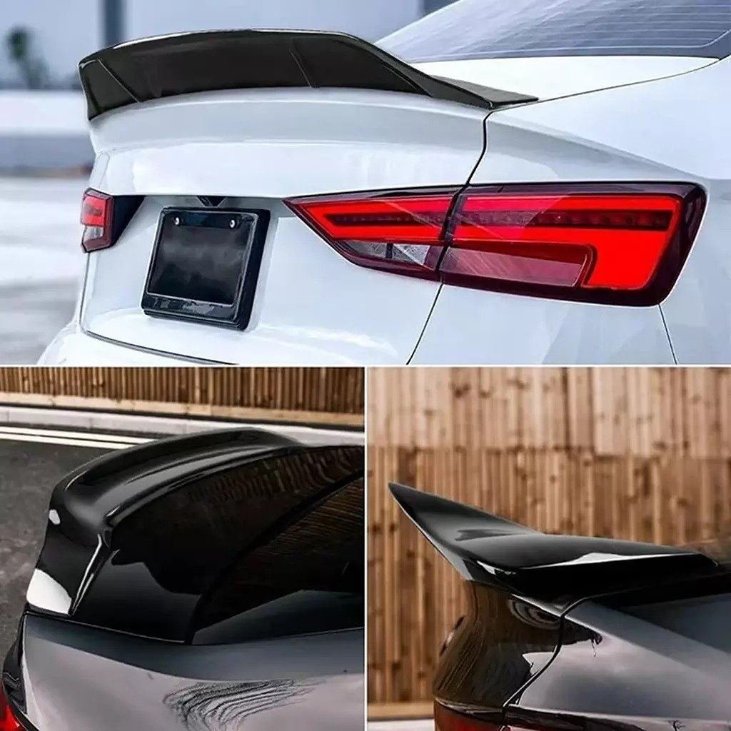 FOR 14-20 AUDI A3 S3 RS3 8V SEDAN R STYLE GLOSS BLACK HIGHKICK DUCKBILL SPOILER