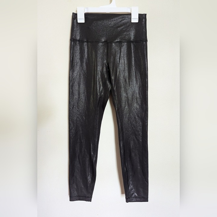 Lululemon Wunder Under High-Rise Tights 25 Shine in Black / Women's Size 6