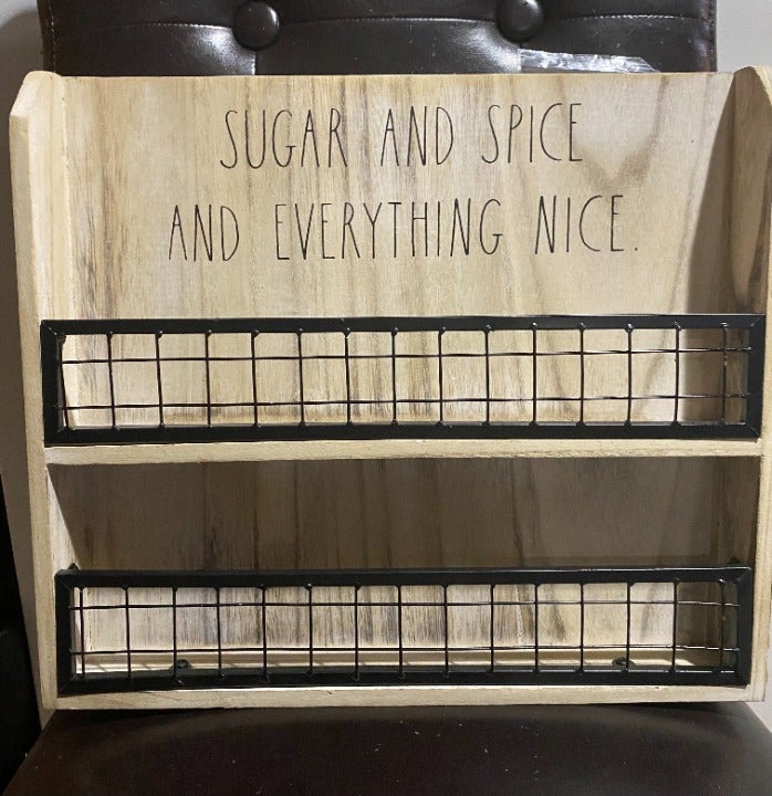 Rae Dunn Sugar And Spice And Everything Nice Spice Rack