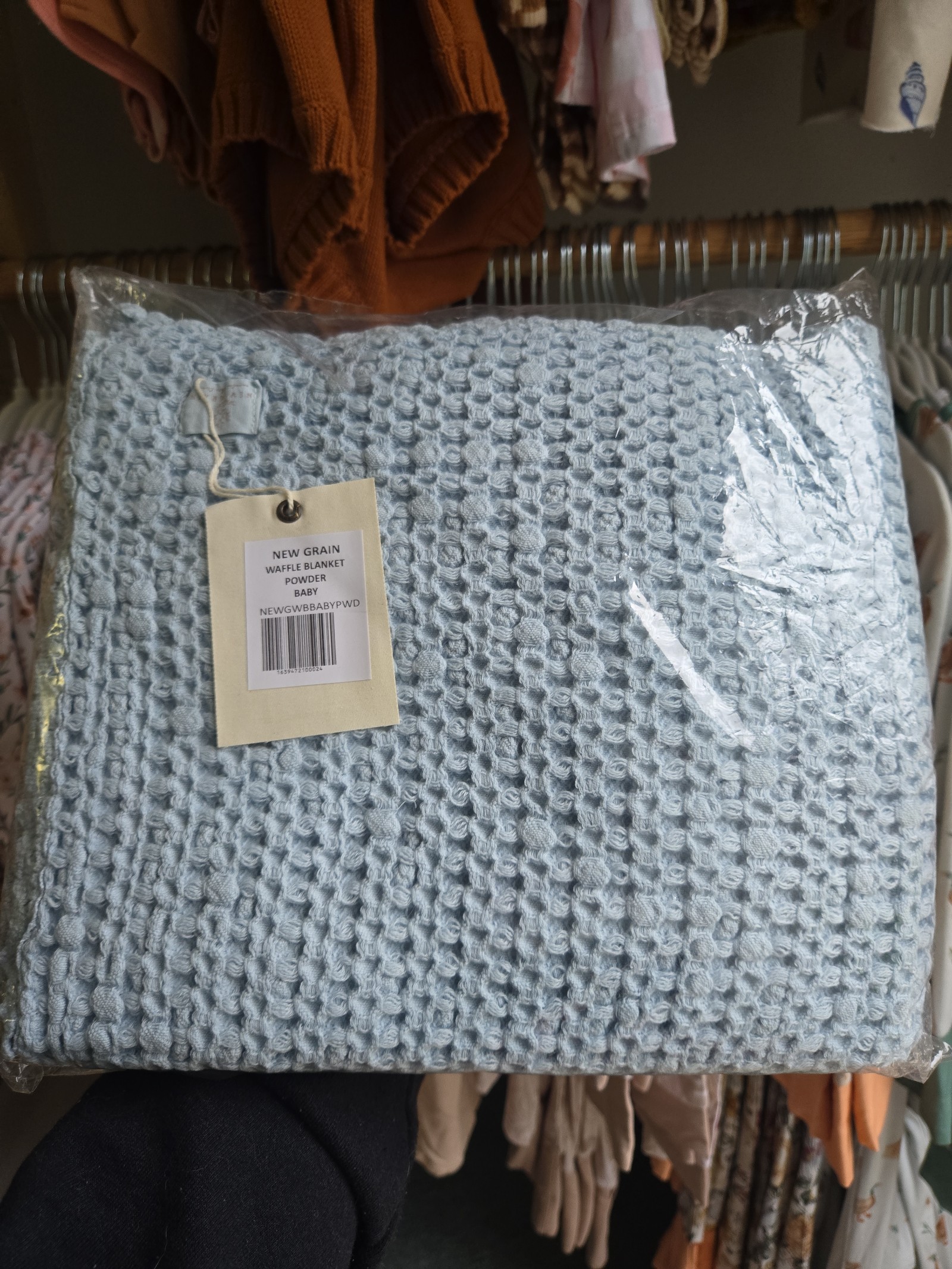 Powder Waffle Blanket, baby, New Grain