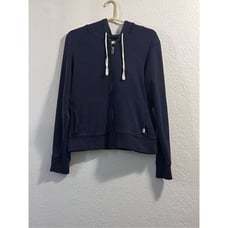 Ugg Nancy Zipped Hoodie soft fleece lined sz L navy blue