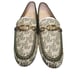Lauren Ralph Lauren Averi II Olive Monogram Jacquard Flat Slip On Loafers Size 7