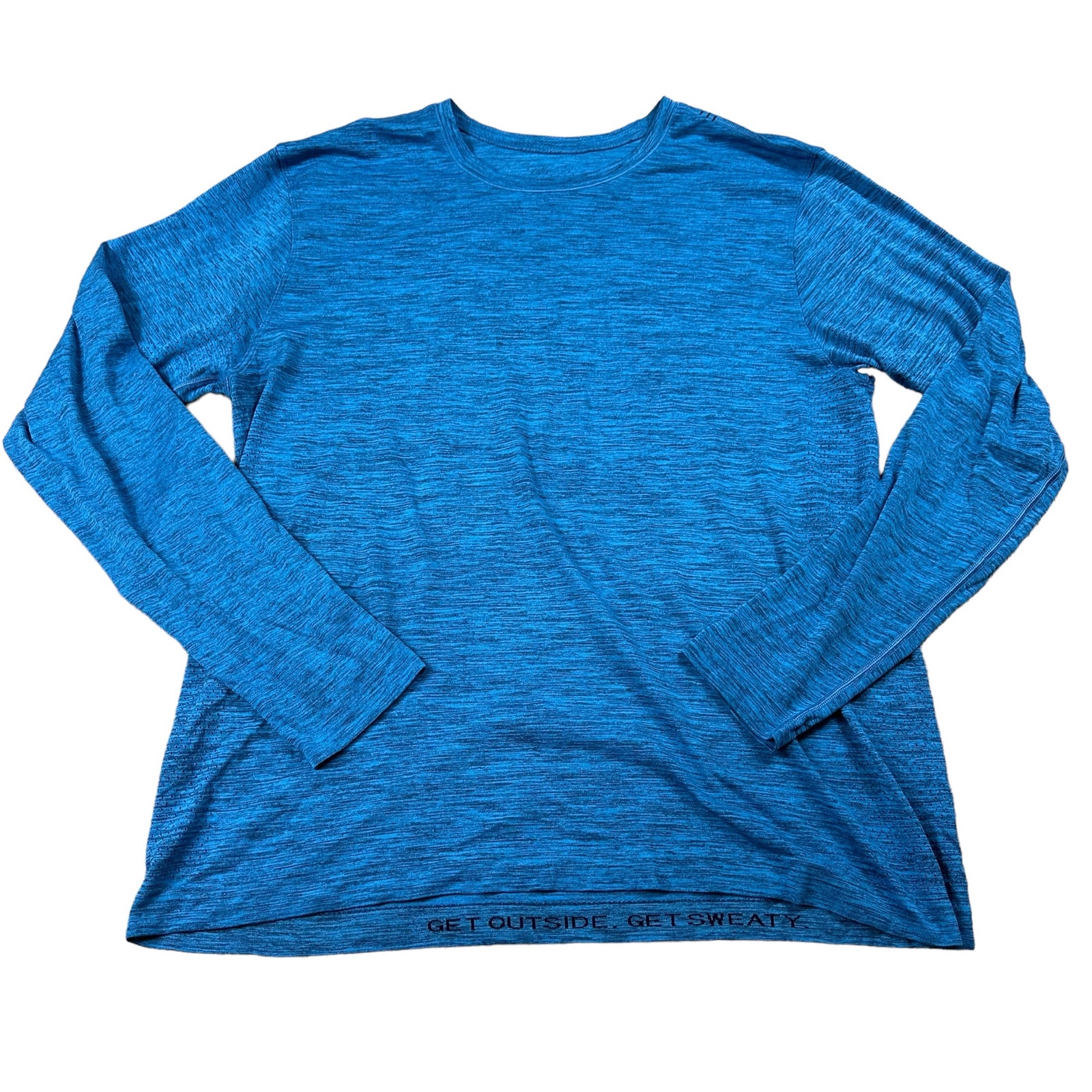 LULULEMON Blue Metal Vent Long Sleeve Top Shirt Men's Size XL Gym Running Active