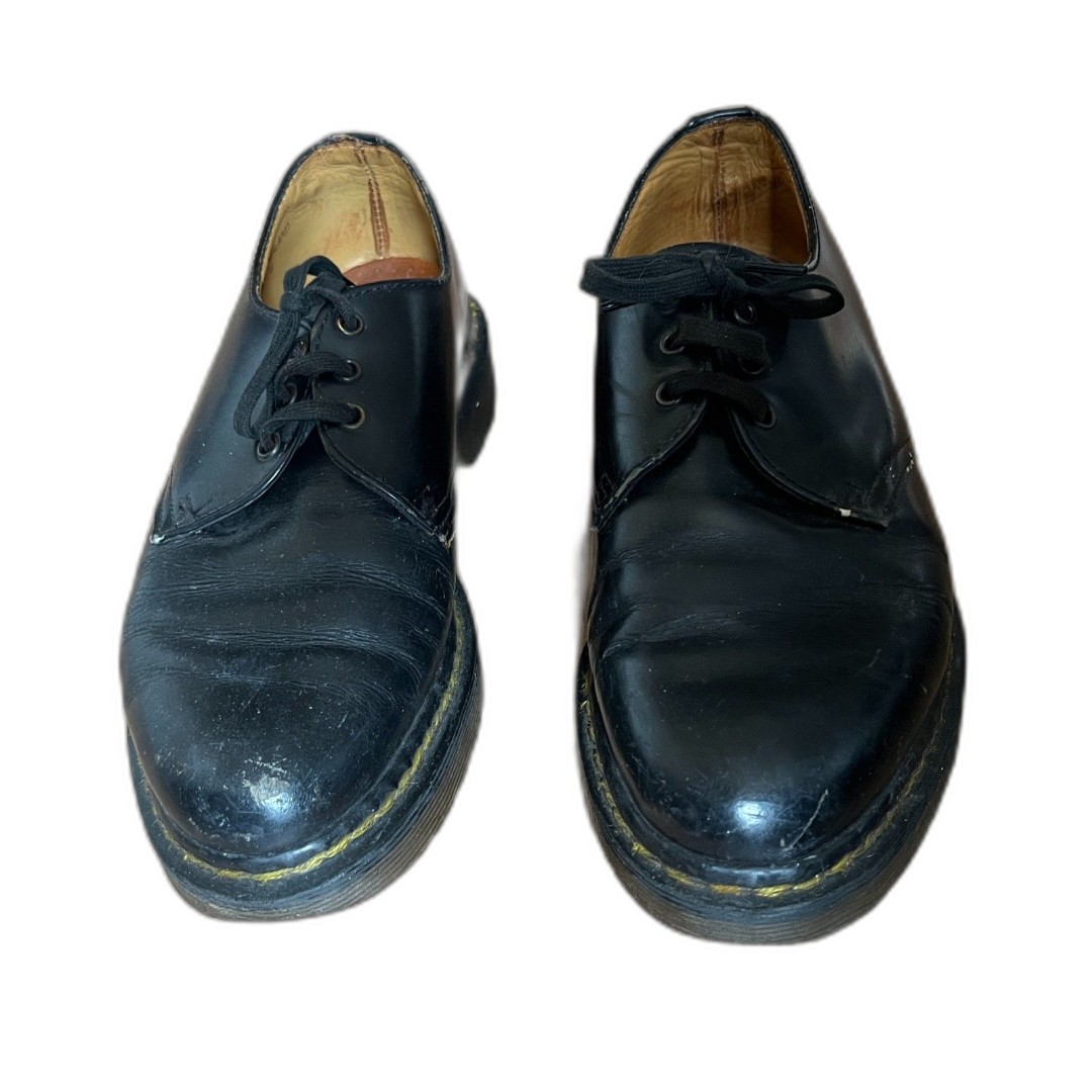 Vintage Dr. Martens Black Leather Lace Up Shoes Made in England Women's Size 7