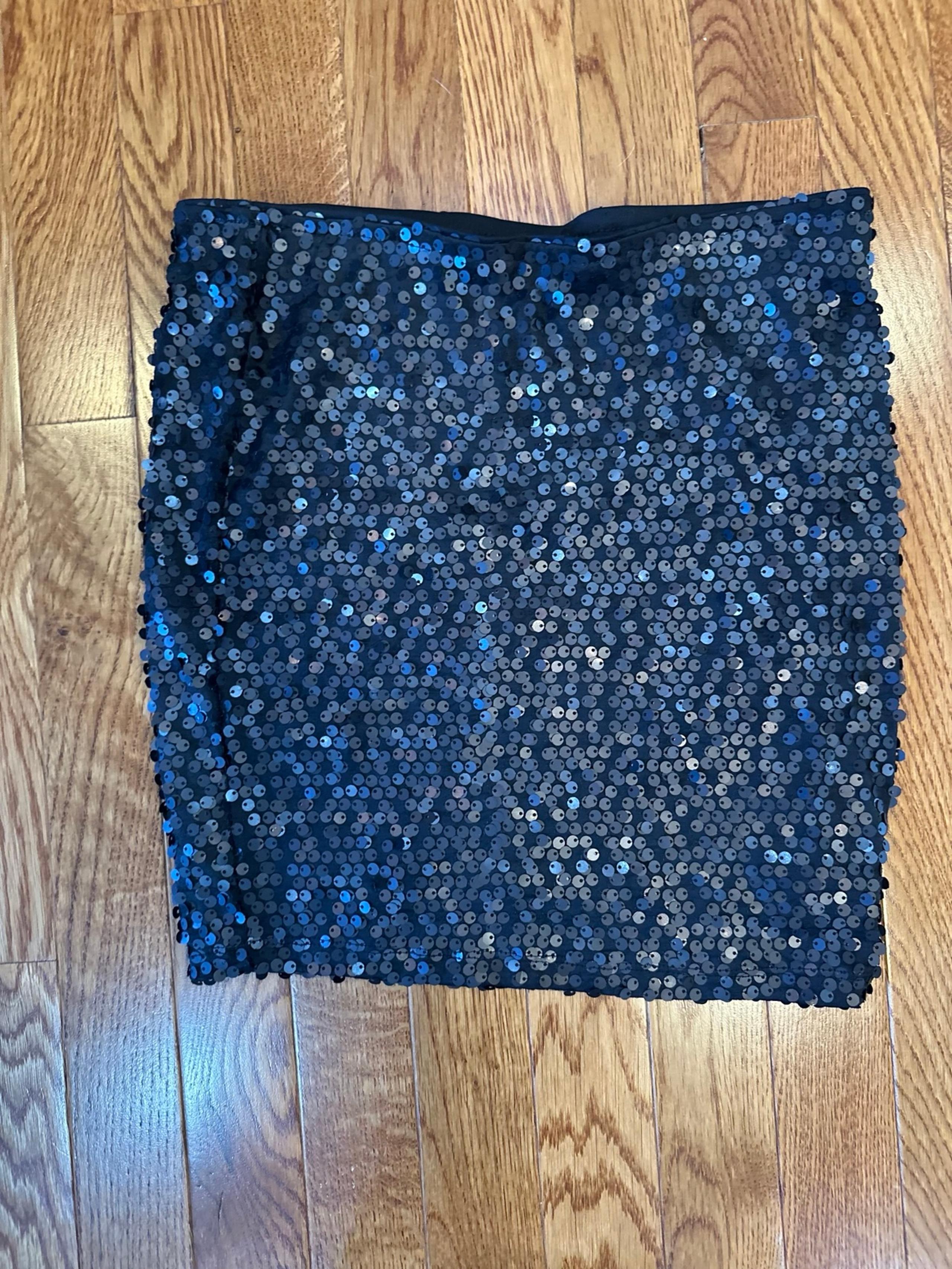 Lily White black sequin mini skirt