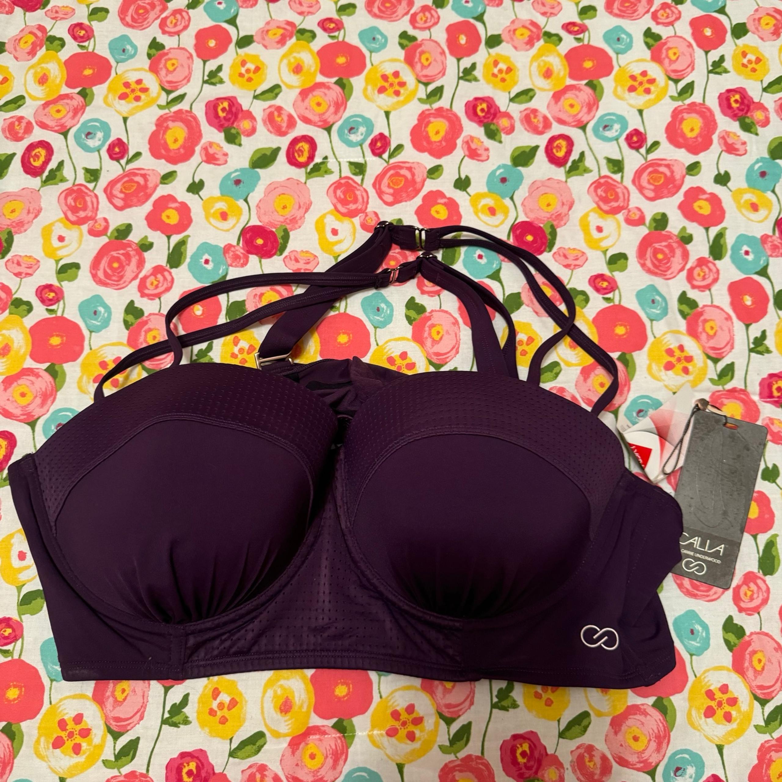 NWT Calia 42D purple swim top bikini
