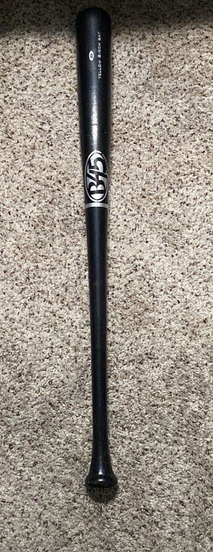 B45 baseball bat wooden yellow Birch bat 31 25 xx made in Canada