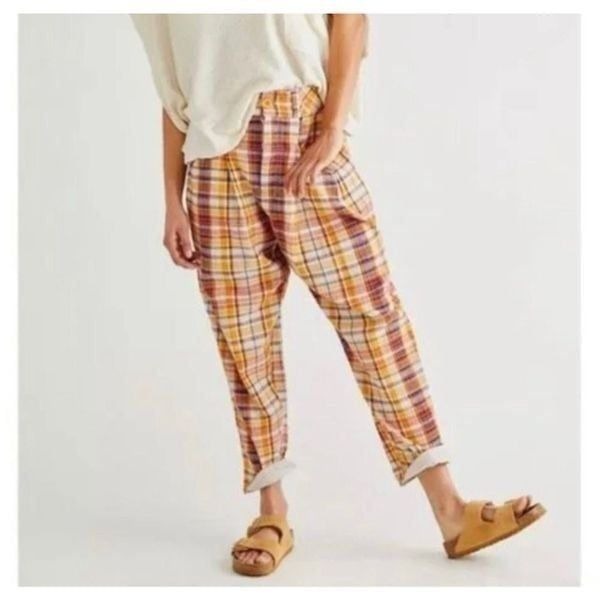 *NEW Free People Make A Stand Trouser size XS NWT Perfect in plaid, these fun