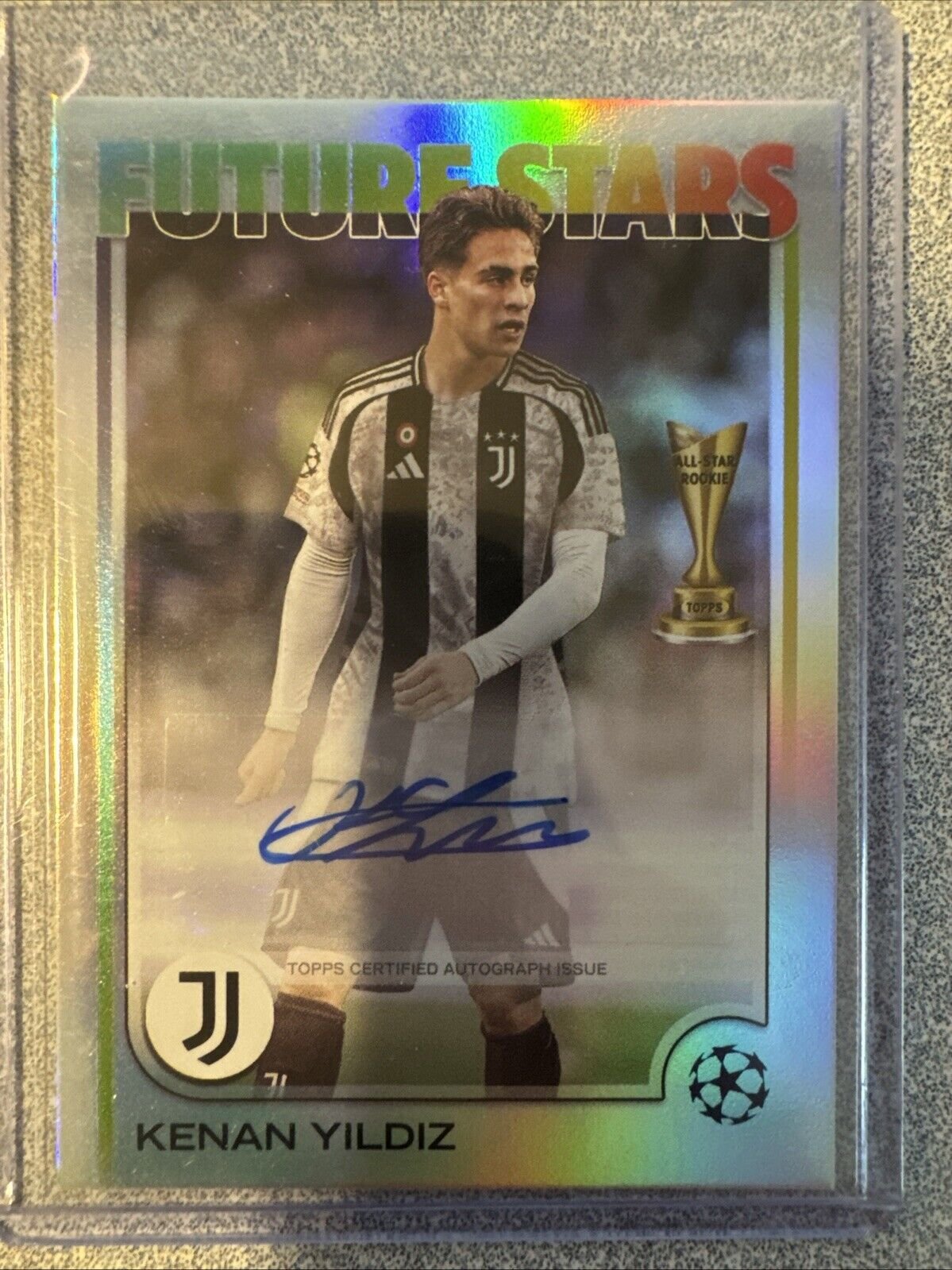 2024-25 Topps UEFA Club Competitions Kenan Yildiz Future Stars Auto Juventus