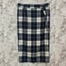 Max Mara Virgin Wool Check Belted Midi Skirt with Zip Detail in Black/White