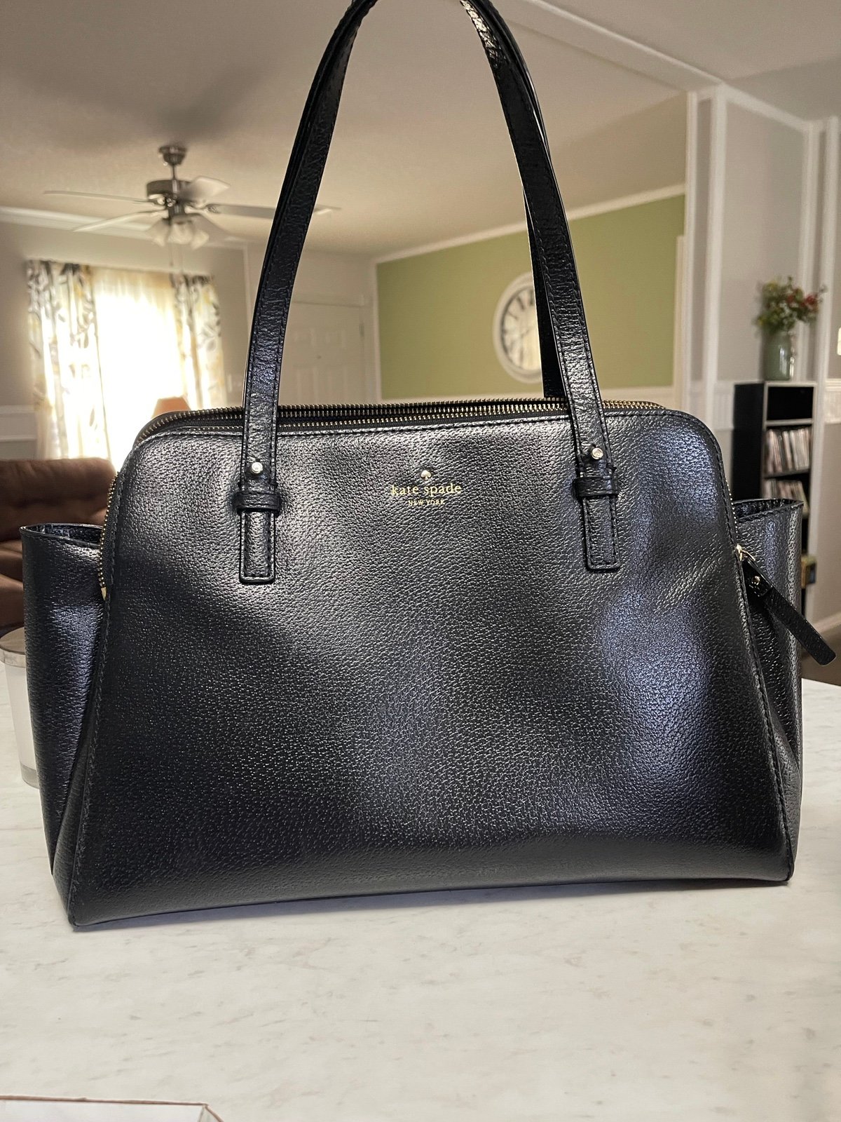 Kate Spade New York Black Italian Leather Satchel