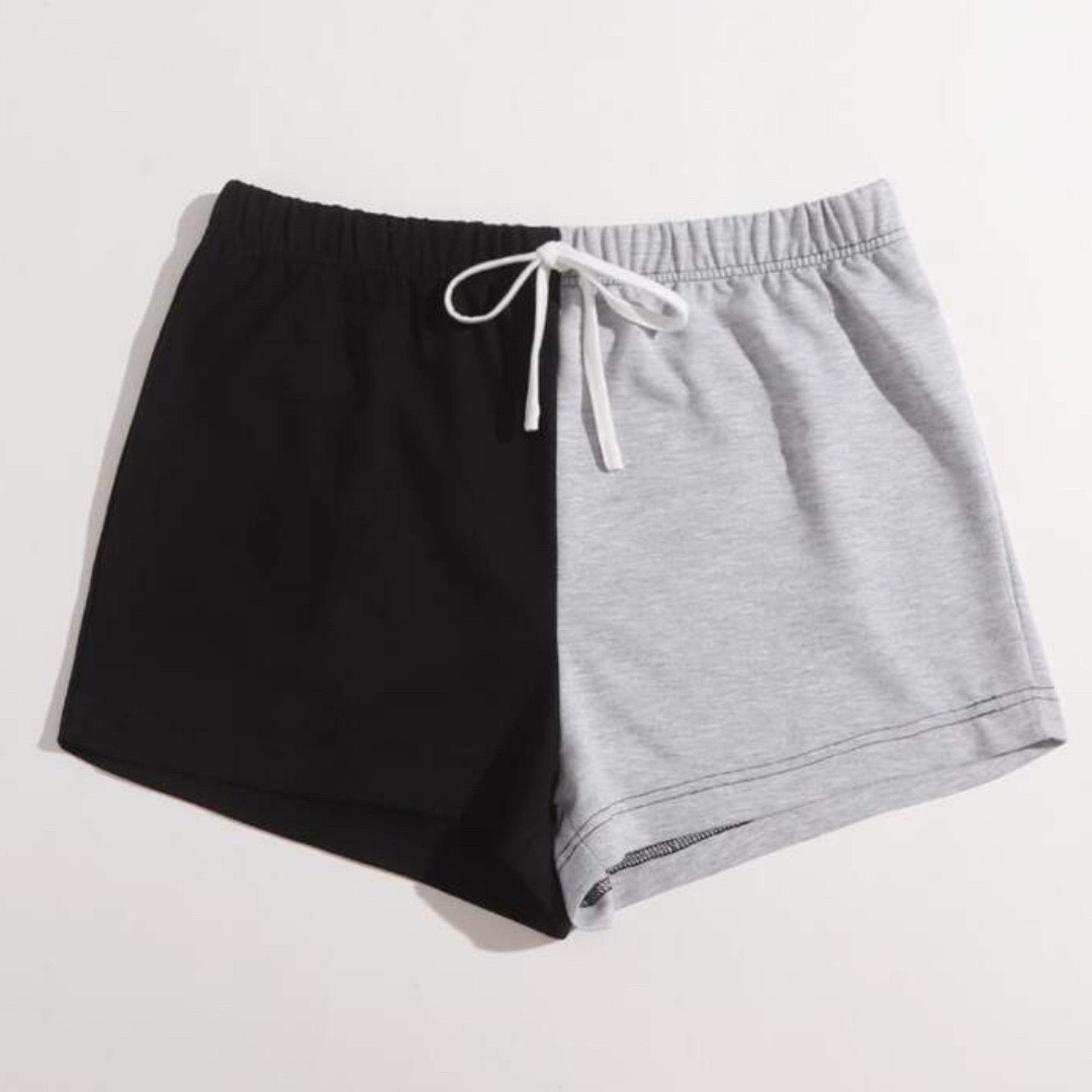 Shein Size 4x Two Tone Grey & Black Comfy Shorts