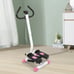 Aerobic Stepper Workout, Stair Climber Twist Fitness Machine with Handle, Pink
