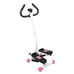 Aerobic Stepper Workout, Stair Climber Twist Fitness Machine with Handle, Pink