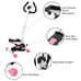 Aerobic Stepper Workout, Stair Climber Twist Fitness Machine with Handle, Pink