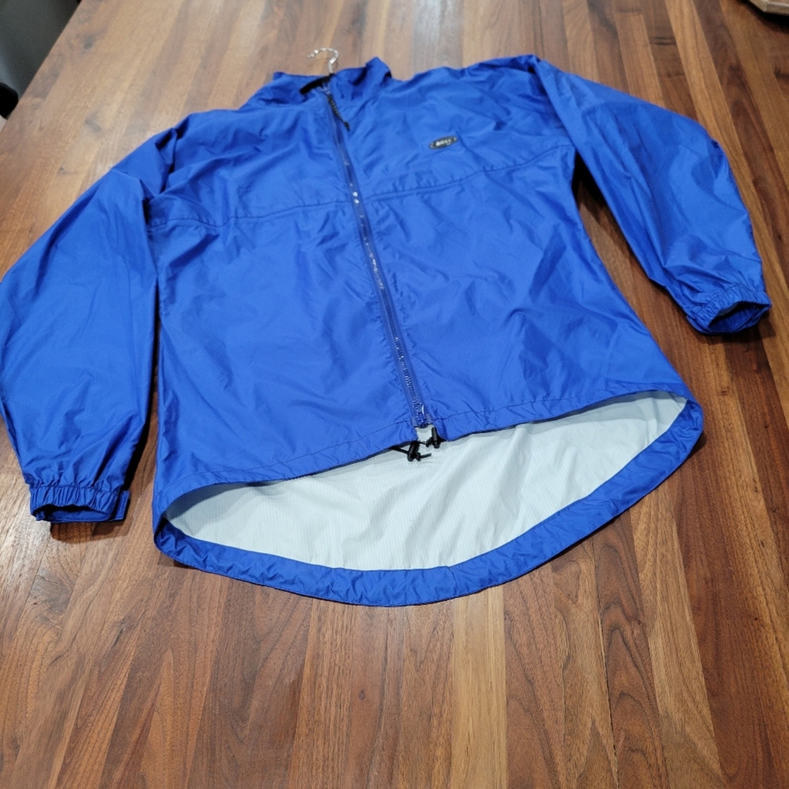 REI Nylon Windbreaker Rain Jacket Vented Mesh Lining High Low Hem Size Large