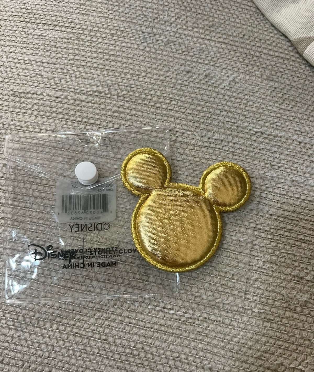 Stoney Clover Lane Disney Patch- Gold Puffy Mickey Mouse